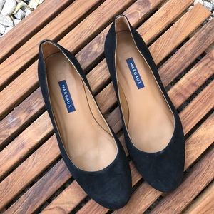 Margaux Black Suede Flats